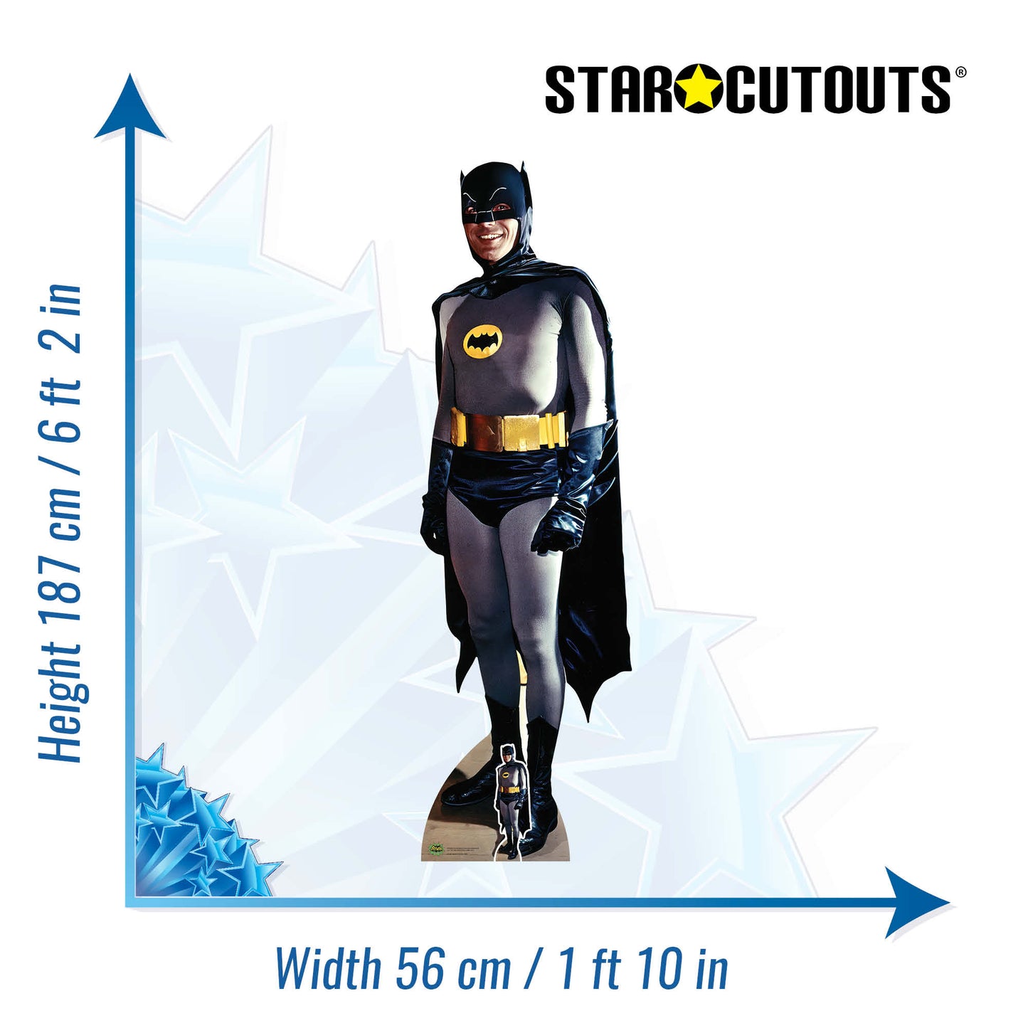 SC1661 Batman 1966 Adam West Cardboard Cut Out Height 187cm - Star Cutouts