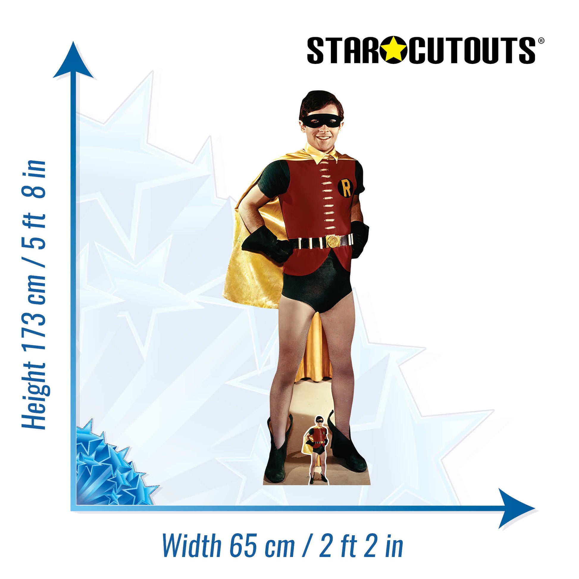 SC1662 Robin 1966 Burt Ward Cardboard Cut Out Height 173cm - Star Cutouts