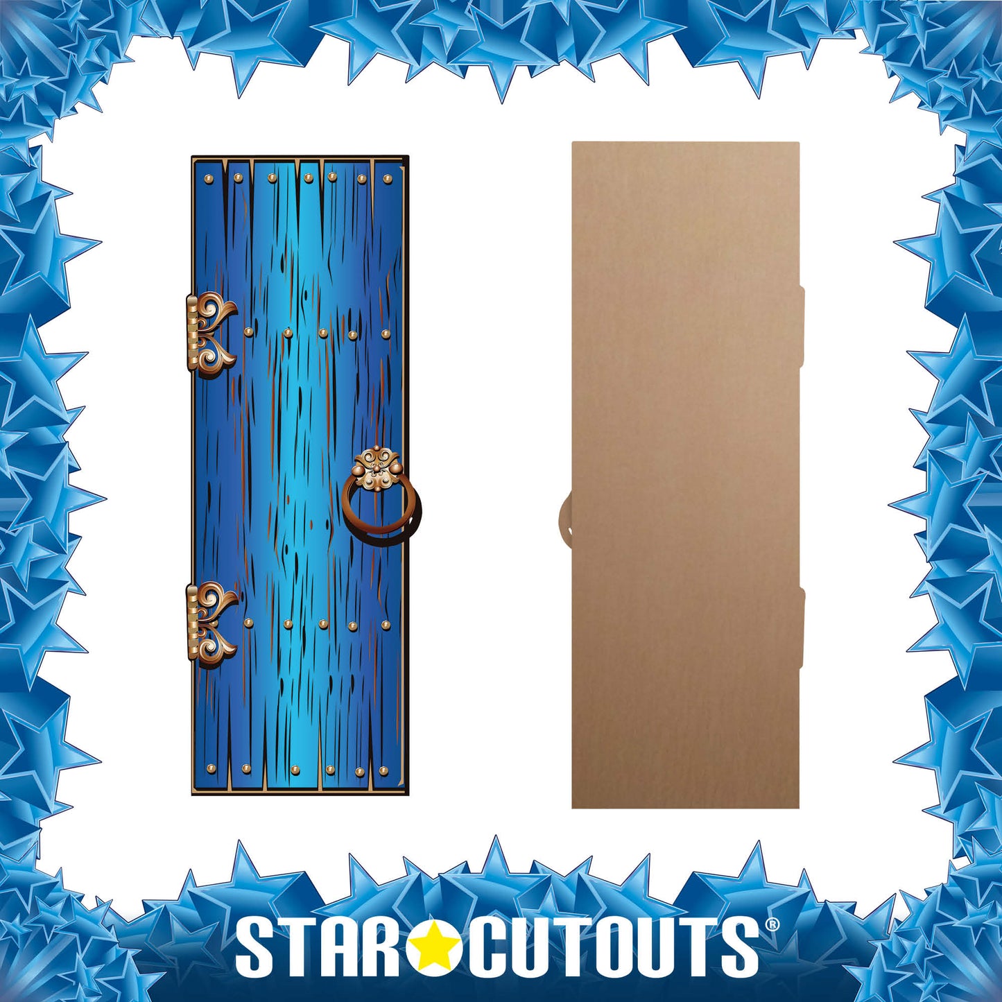SC1664 Magical Single Door Blue Cardboard Cut Out Height 195cm