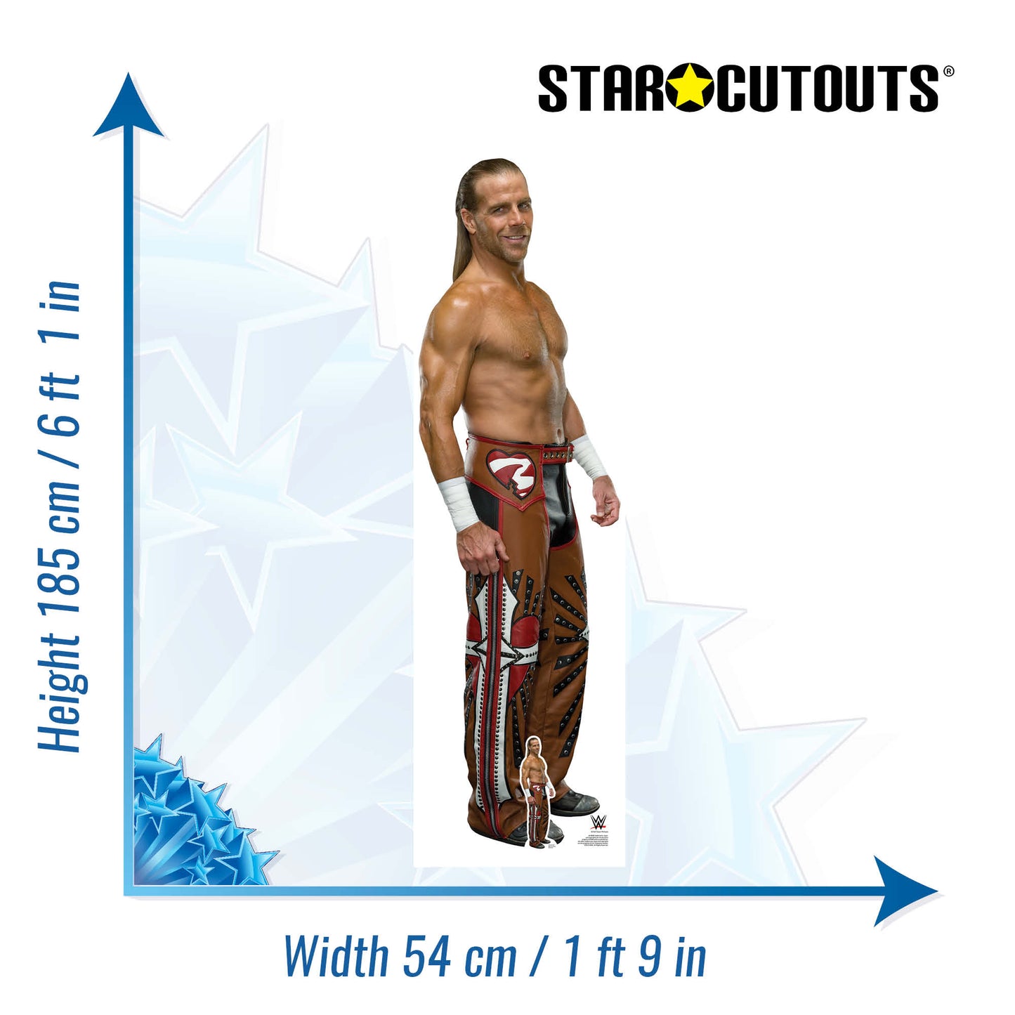 SC1667 Shawn Michaels WWE Cardboard Cut Out Height 185cm