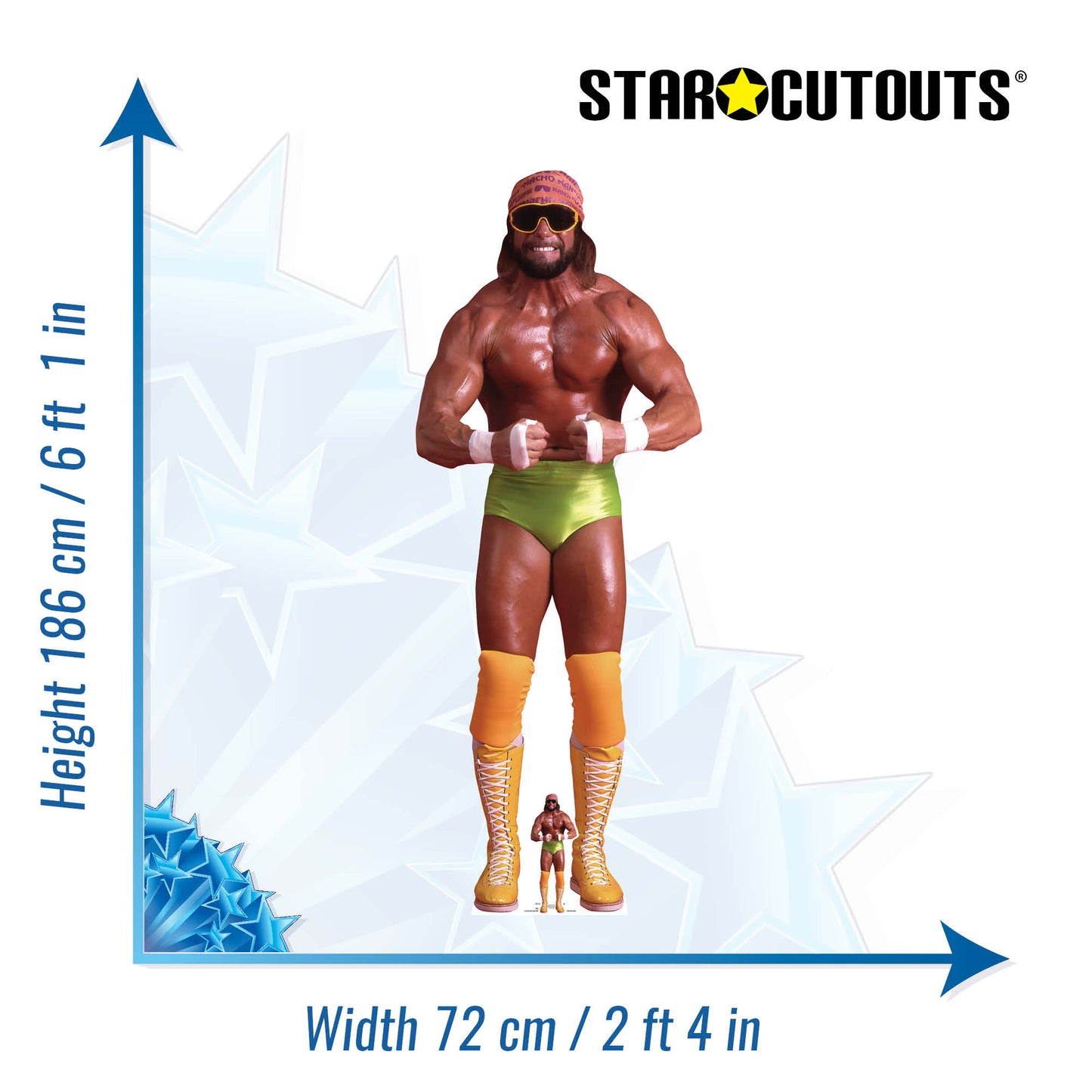 SC1669 Macho Man Randy Savage WWE Cardboard Cut Out Height 186cm