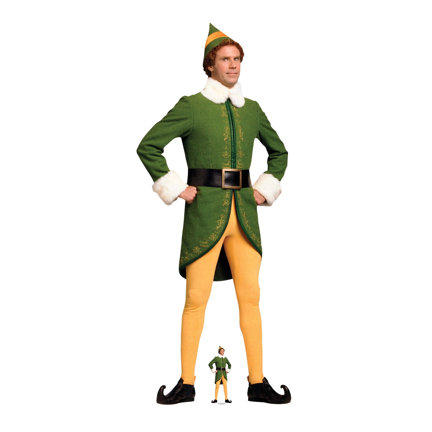SC1670 Buddy the Elf Classic Christmas Hands On Hips Cardboard Cut Out Height 188cm