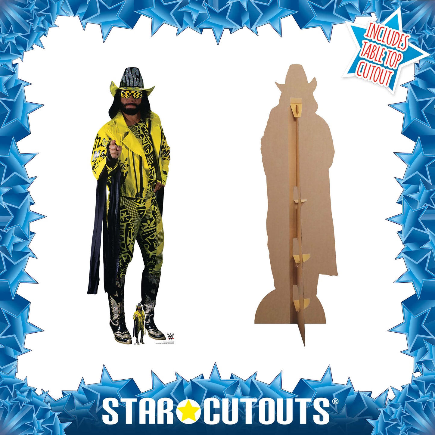 SC1680 Macho Man Randy Savage Yellow Suit WWE Cardboard Cut Out Height 195cm