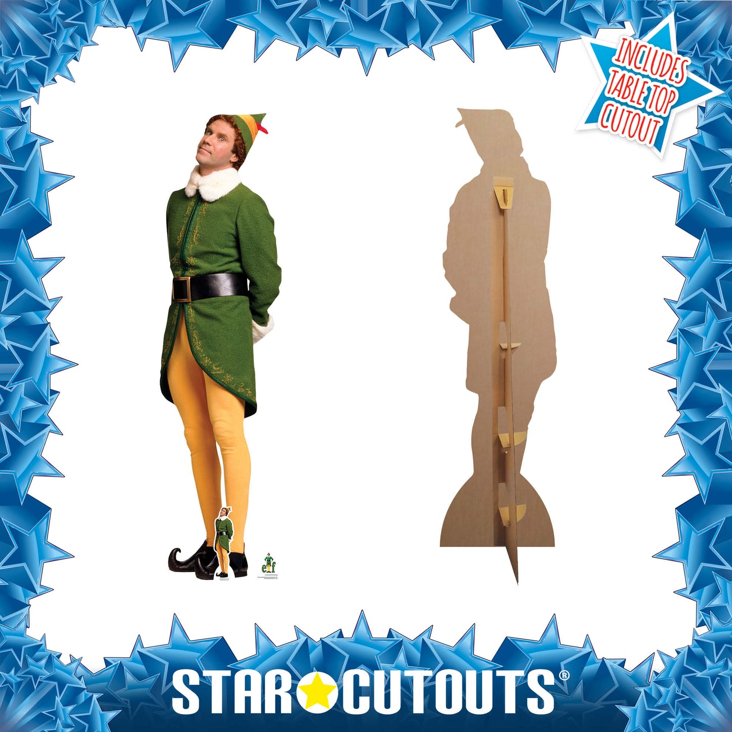 SC1696 Buddy Elf Waiting For Christmas Cardboard Cut Out Height 188cm
