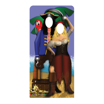 SC169 Pirate Couple Stand- In Cardboard Cut Out Height 186cm
