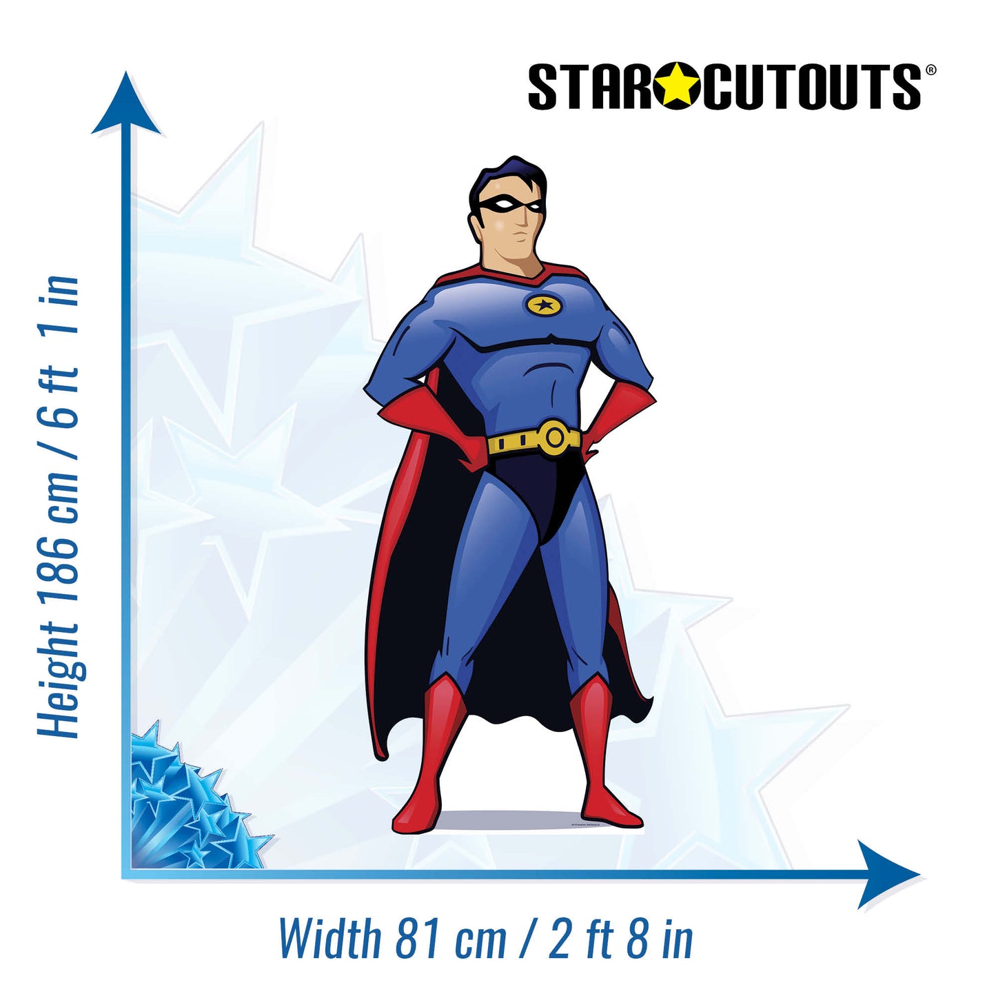 SC175 Superhero Cut-out Cardboard Cut Out Height 186cm