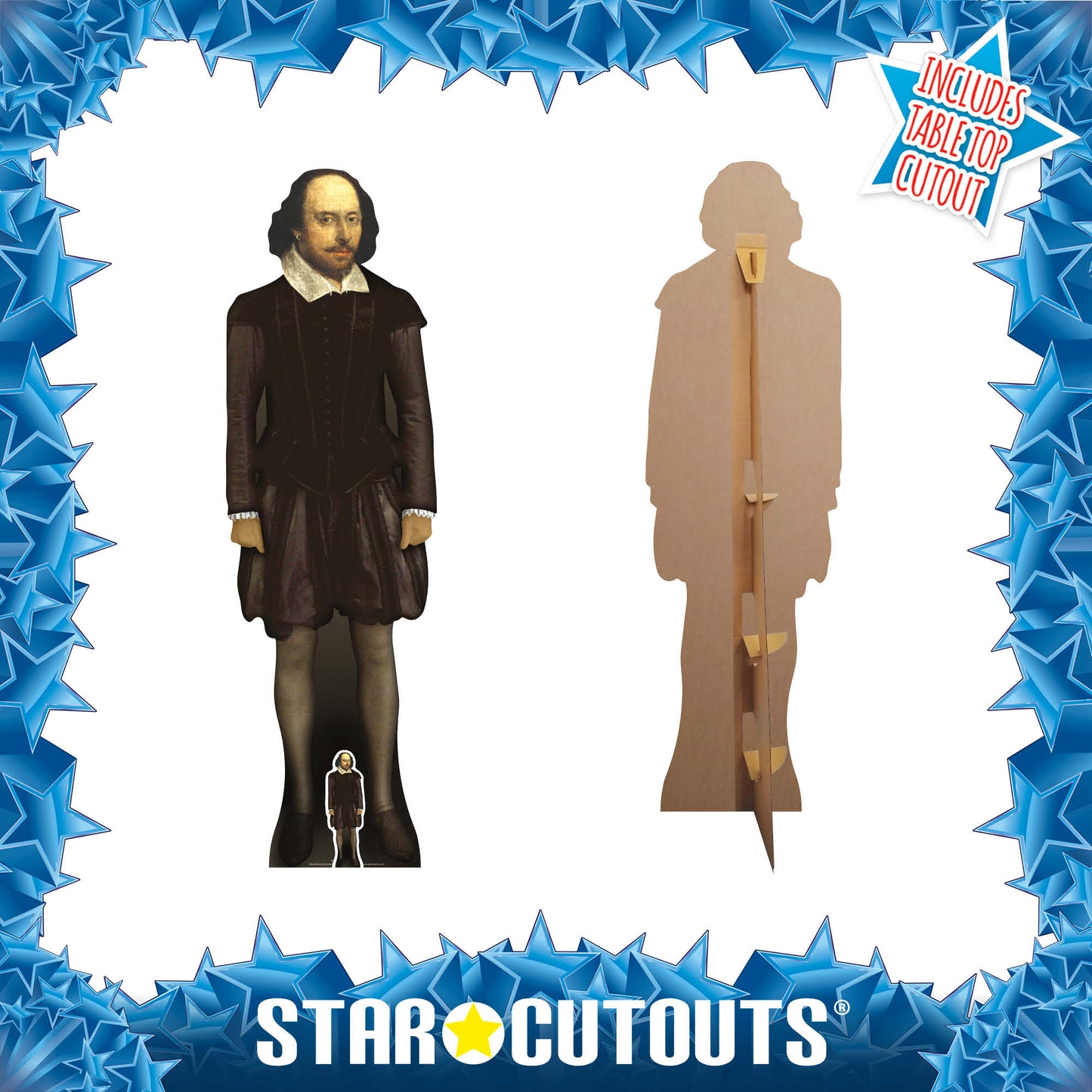 SC179 William Shakespeare Cardboard Cut Out Height 163cm