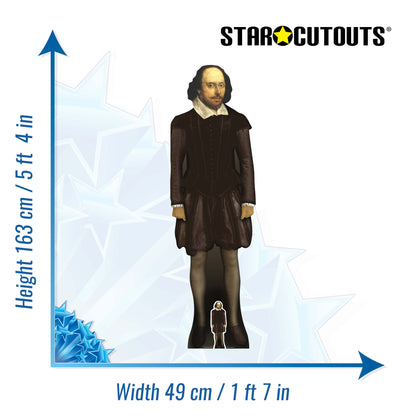 SC179 William Shakespeare Cardboard Cut Out Height 163cm