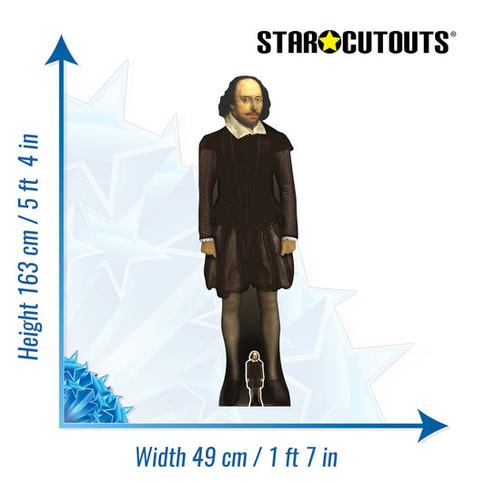 SC179 William Shakespeare Cardboard Cut Out Height 163cm