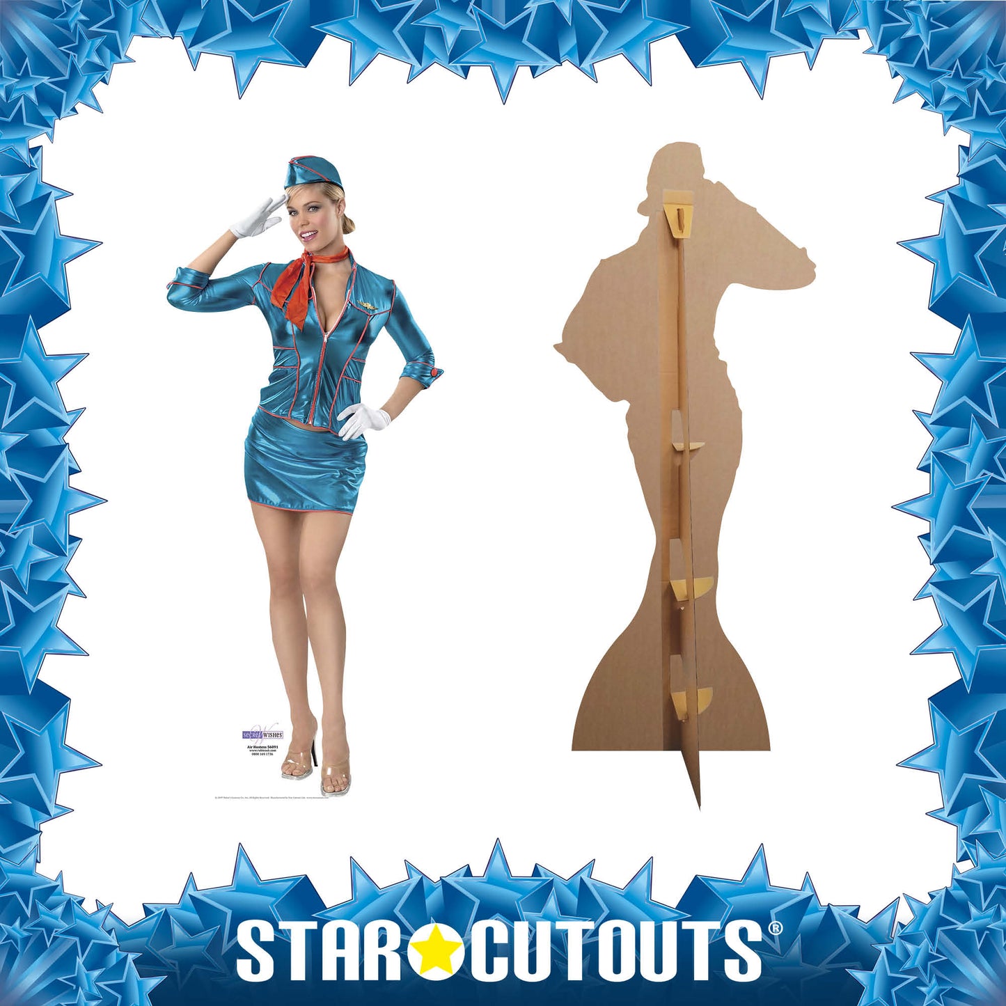 SC185 Air Hostess Cardboard Cut Out Height 178cm