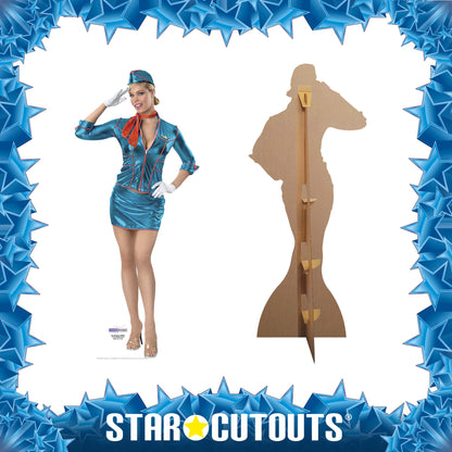 SC185 Air Hostess Cardboard Cut Out Height 178cm