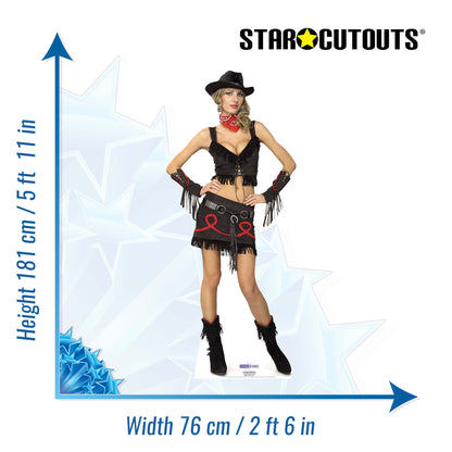 SC187 Cowgirl babe Cardboard Cut Out Height 181cm
