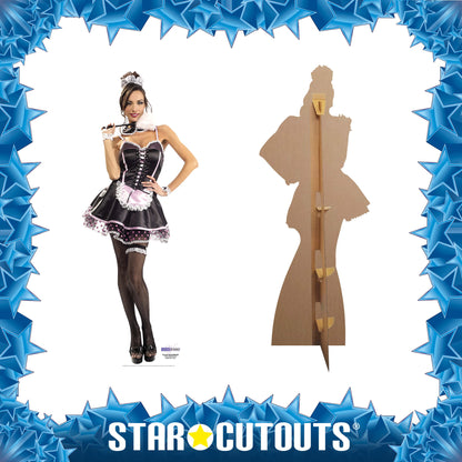 SC188 French Maid Cardboard Cut Out Height 179cm