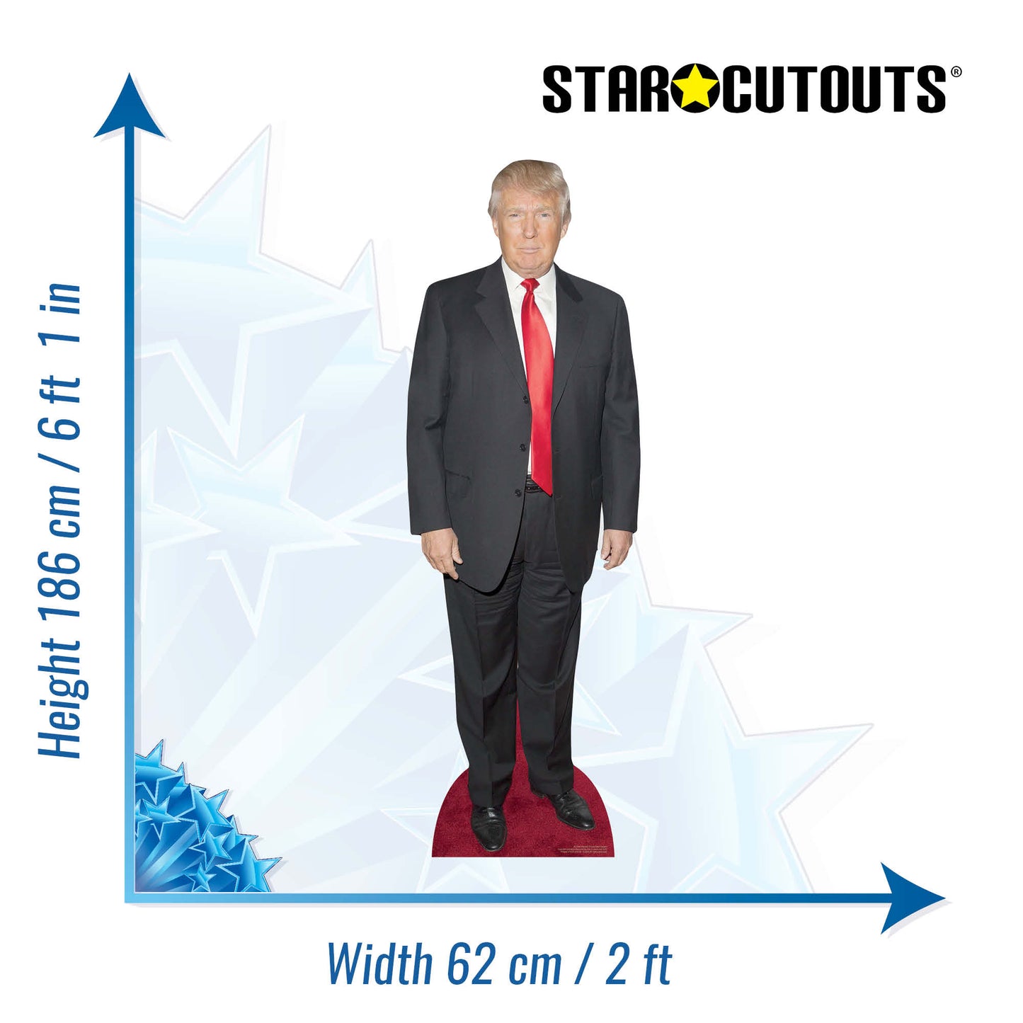 SC1951 Donald Trump (Red Carpet) Cardboard Cut Out Height 186cm