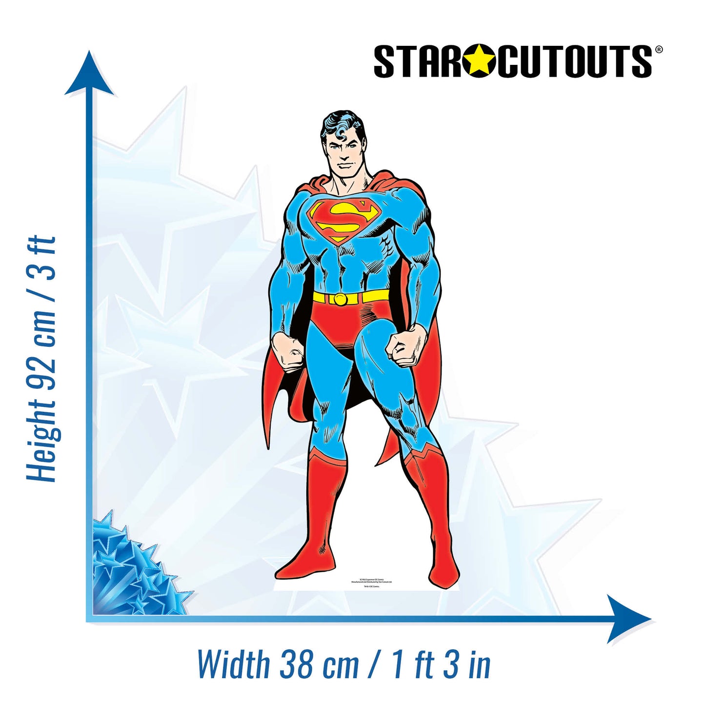 SC1955 Superman DC (Star Mini) Cardboard Cut Out Height 92cm