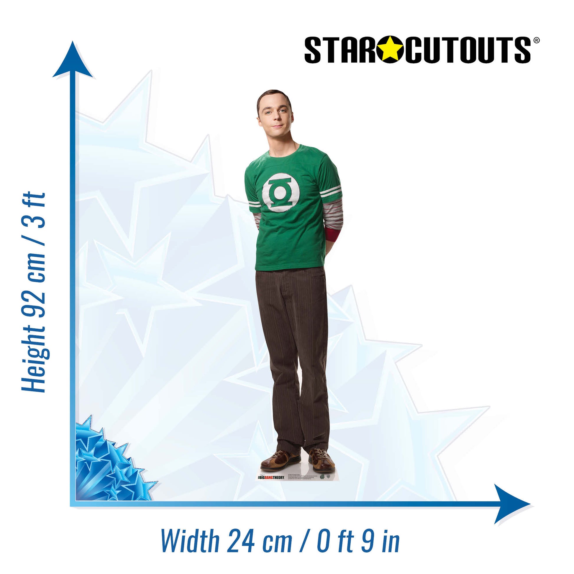 SC1960 Doctor Sheldon Cooper Star Mini The Big Bang Theory Cardboard Cut Out Height 92cm - Star Cutouts