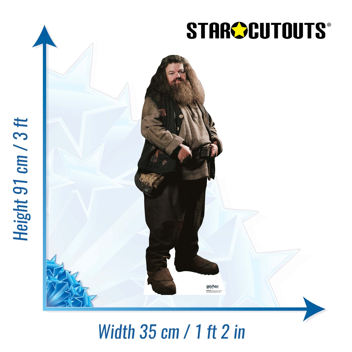 SC1964 Hagrid Star Mini Cardboard Cut Out Height 91cm