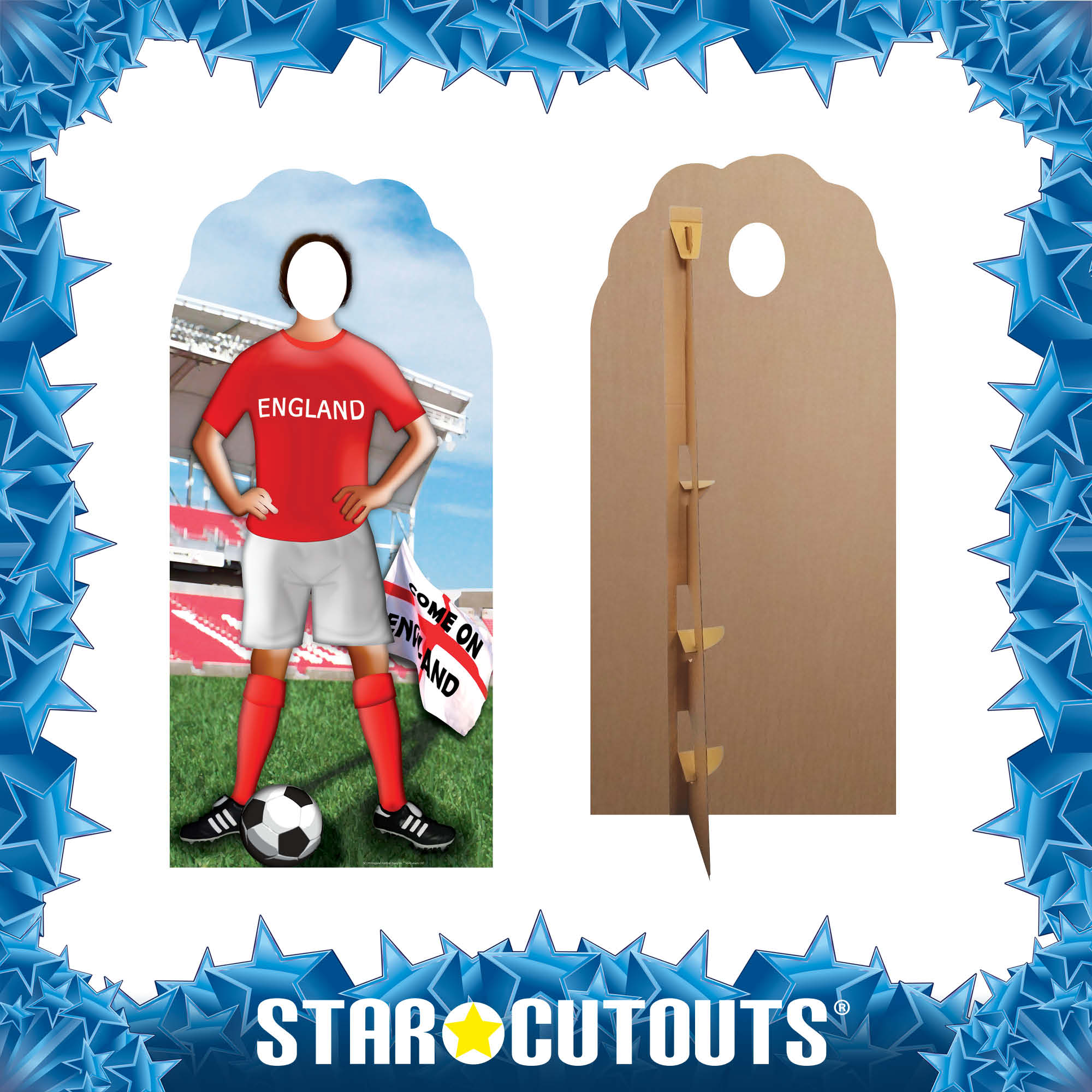 SC199 England Football Stand-In Cardboard Cut Out Height 184cm – Star ...