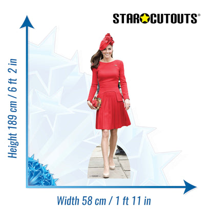 SC2010 Duchess Catherine Cardboard Cut Out Height 189cm
