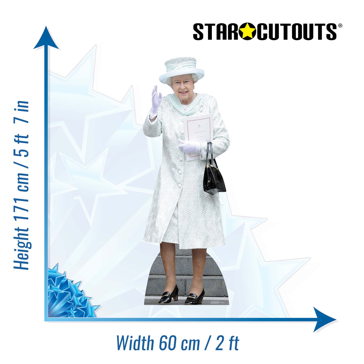 SC2011 Queen Elizabeth Cardboard Cut Out Height 171cm
