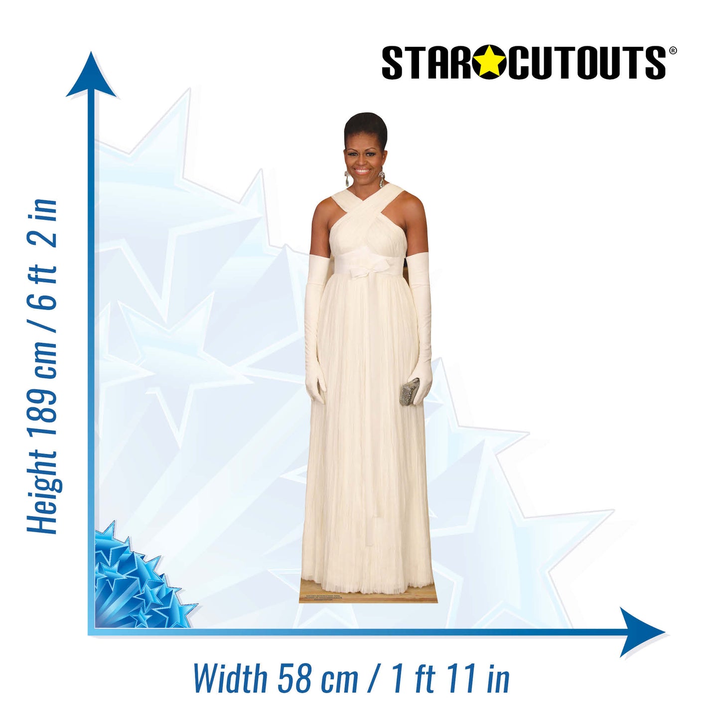SC2013 First Lady Michelle Obama Formal Cardboard Cut Out Height 189cm