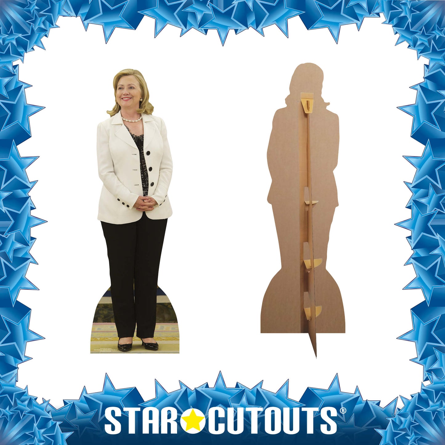SC2016 Hillary Clinton - White Jacket Cardboard Cut Out Height 180cm