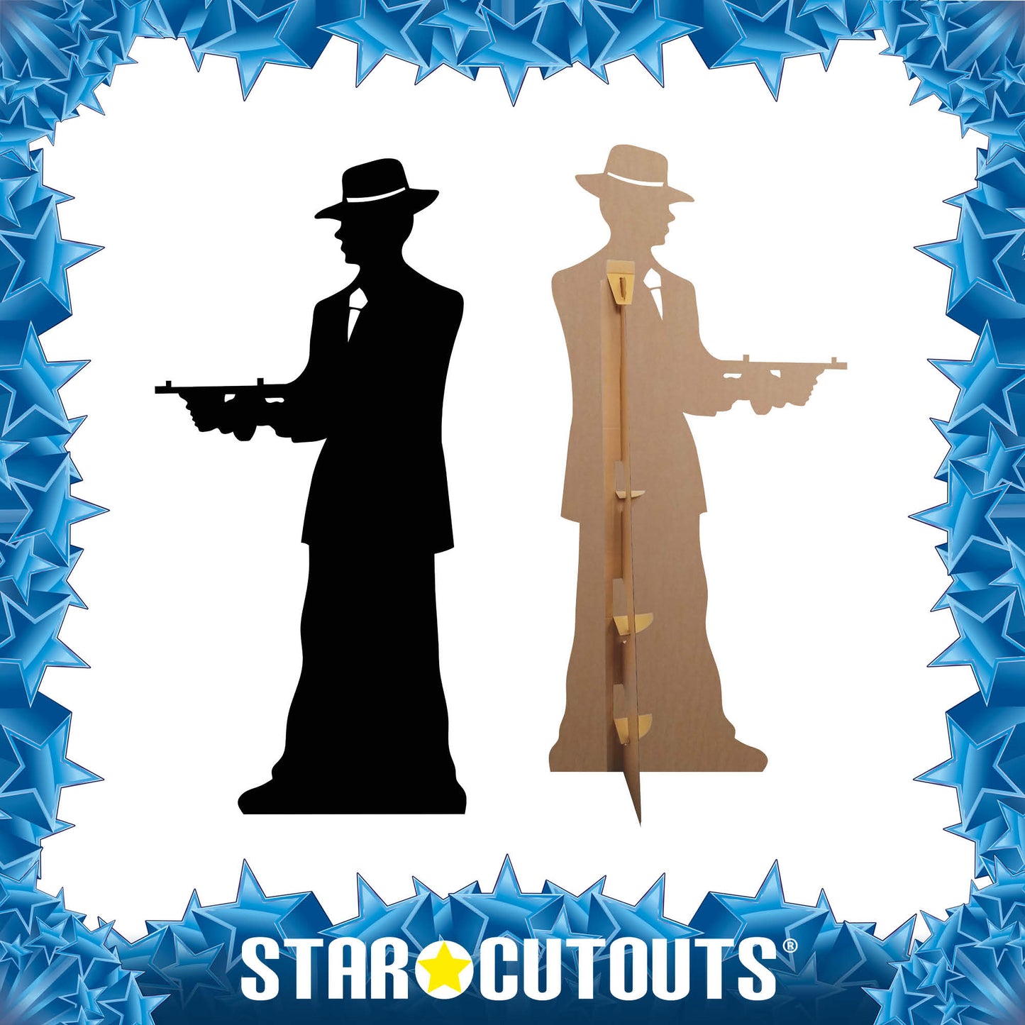 SC205 Gangster silhouette (single) Cardboard Cut Out Height 175cm