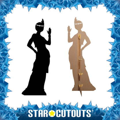 SC207 Flapper Girl silhouette Cardboard Cut Out Height 175cm