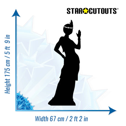 SC207 Flapper Girl silhouette Cardboard Cut Out Height 175cm