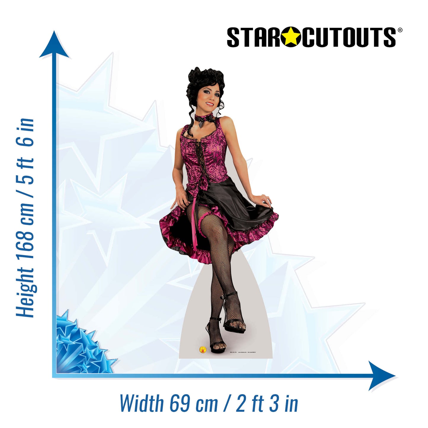 SC208 Can- Can Girl Cardboard Cut Out Height 168cm