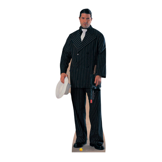 SC210 Gangster (in black pinstripe suit) Cardboard Cut Out Height 189cm