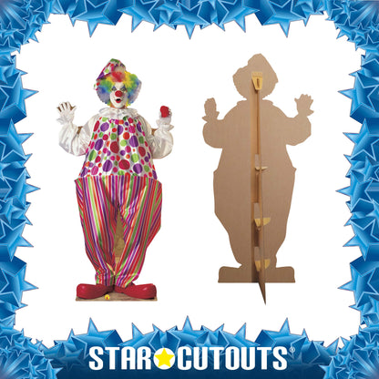 SC211 Clown Cardboard Cut Out Height 182cm