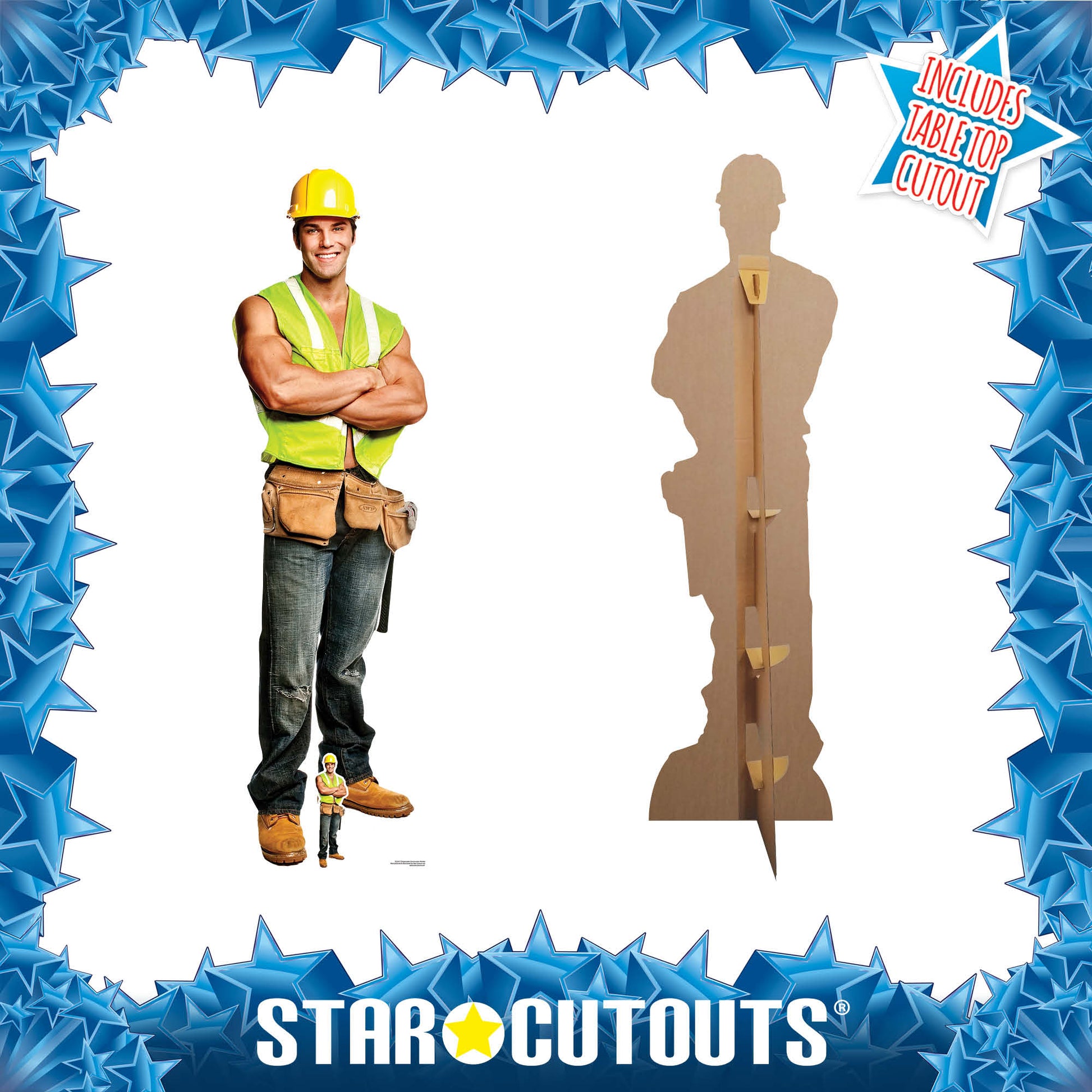 SC2157 Construction Chippendale Cardboard Cut Out Height 181cm - Star Cutouts