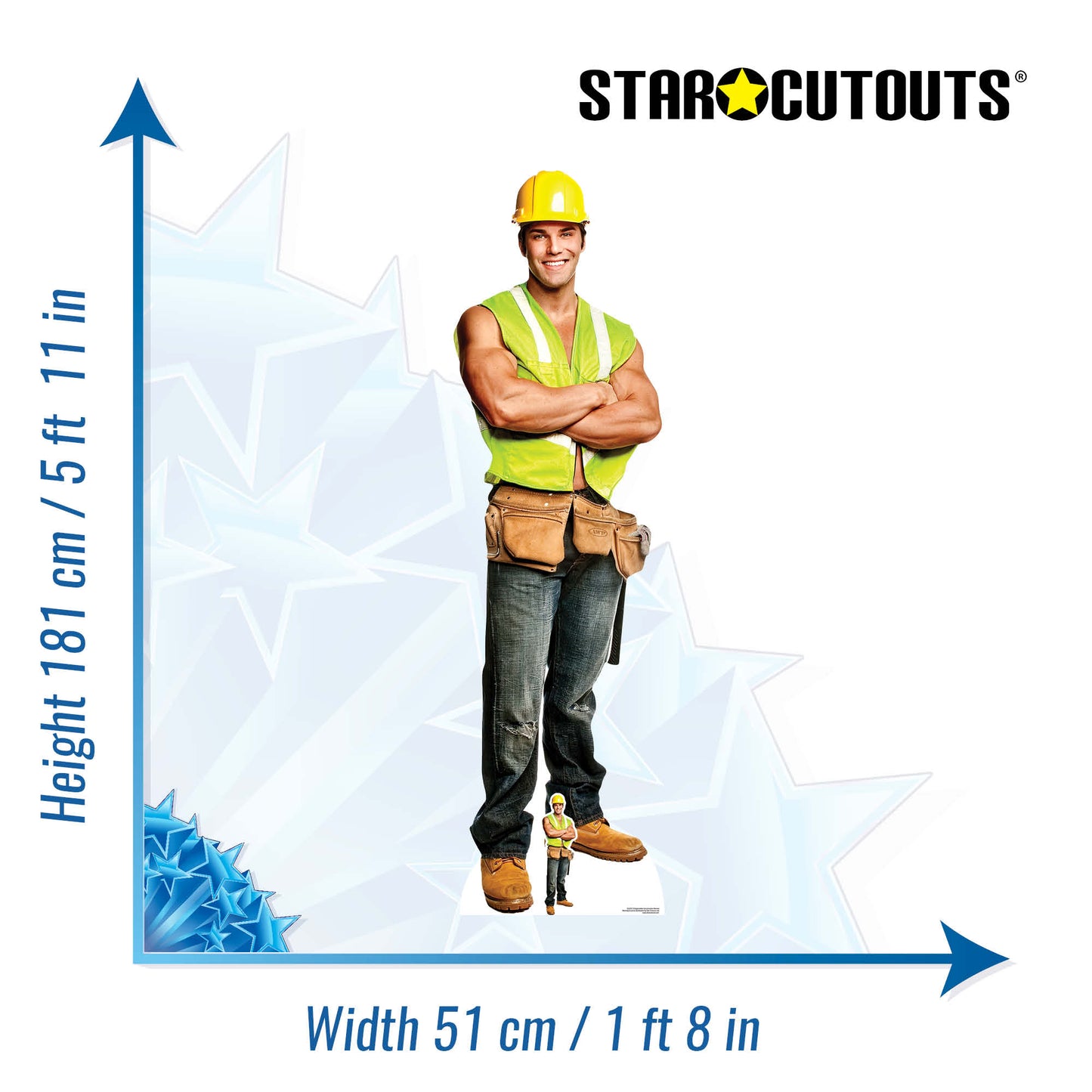 SC2157 Construction Chippendale Cardboard Cut Out Height 181cm - Star Cutouts