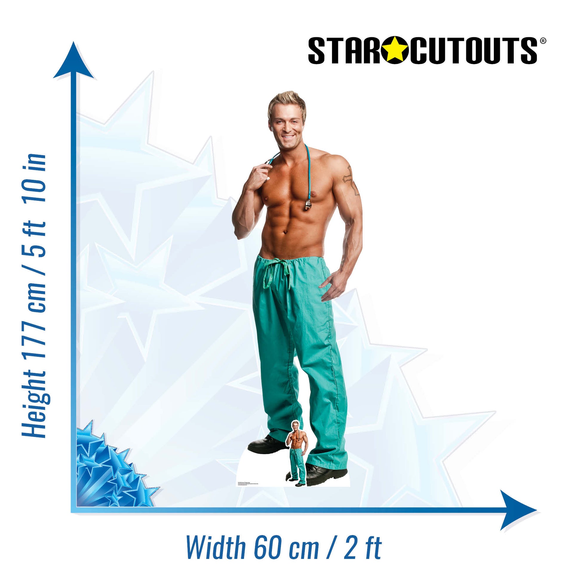 SC2160 Doctor Billy Jeffrey Chippendale Cardboard Cut Out Height 177cm - Star Cutouts