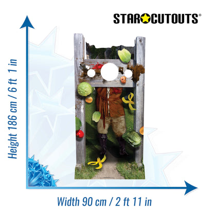 SC226 Medieval Stocks 'Stand In' Cardboard Cut Out Height 186cm
