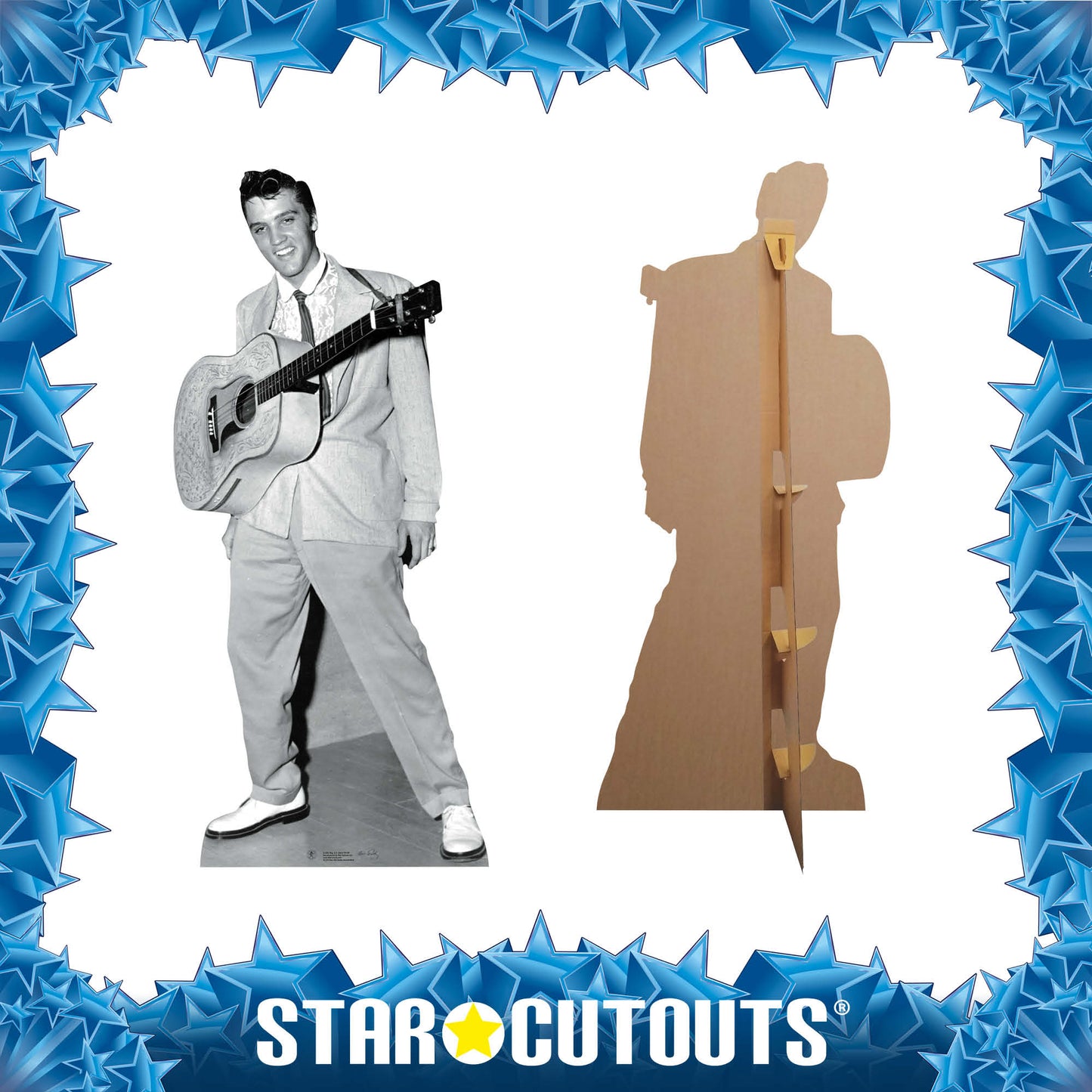 SC237 Elvis Guitar hanging from neck Cardboard Cut Out Height 180cm