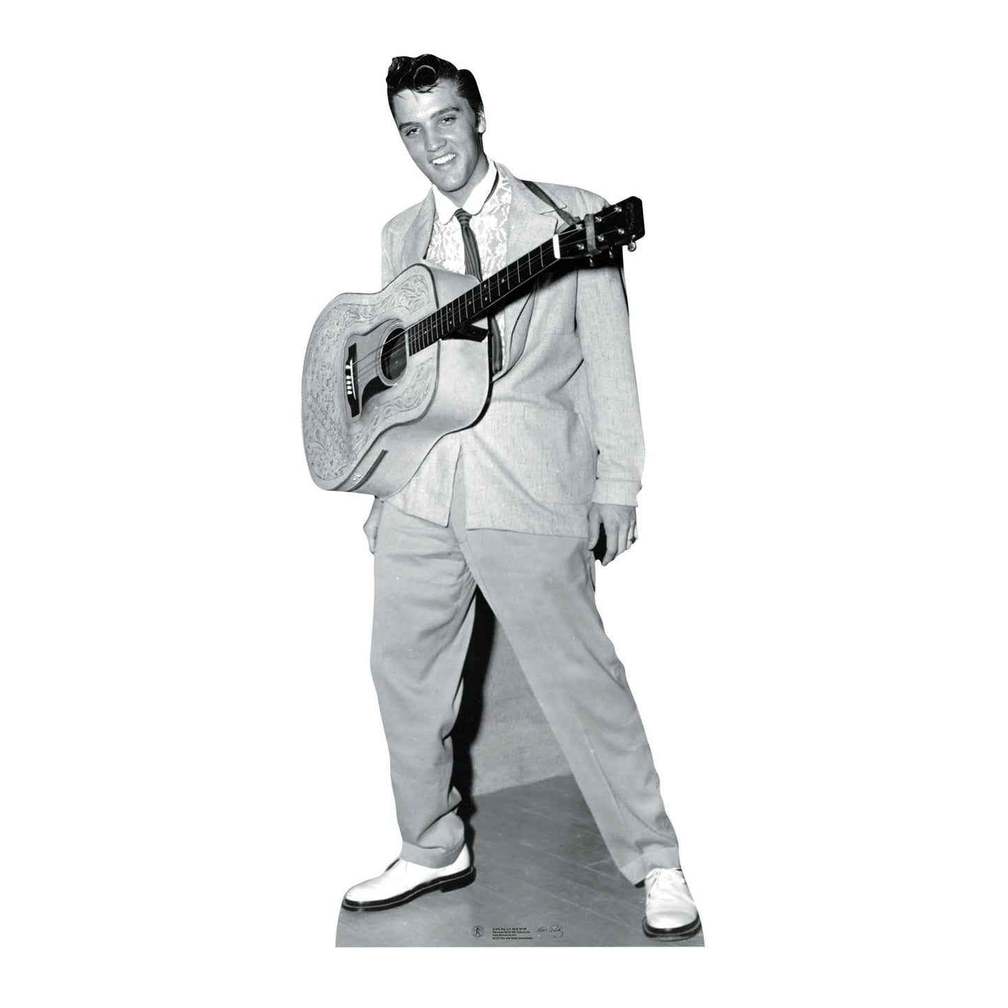 SC237 Elvis Guitar hanging from neck Cardboard Cut Out Height 180cm