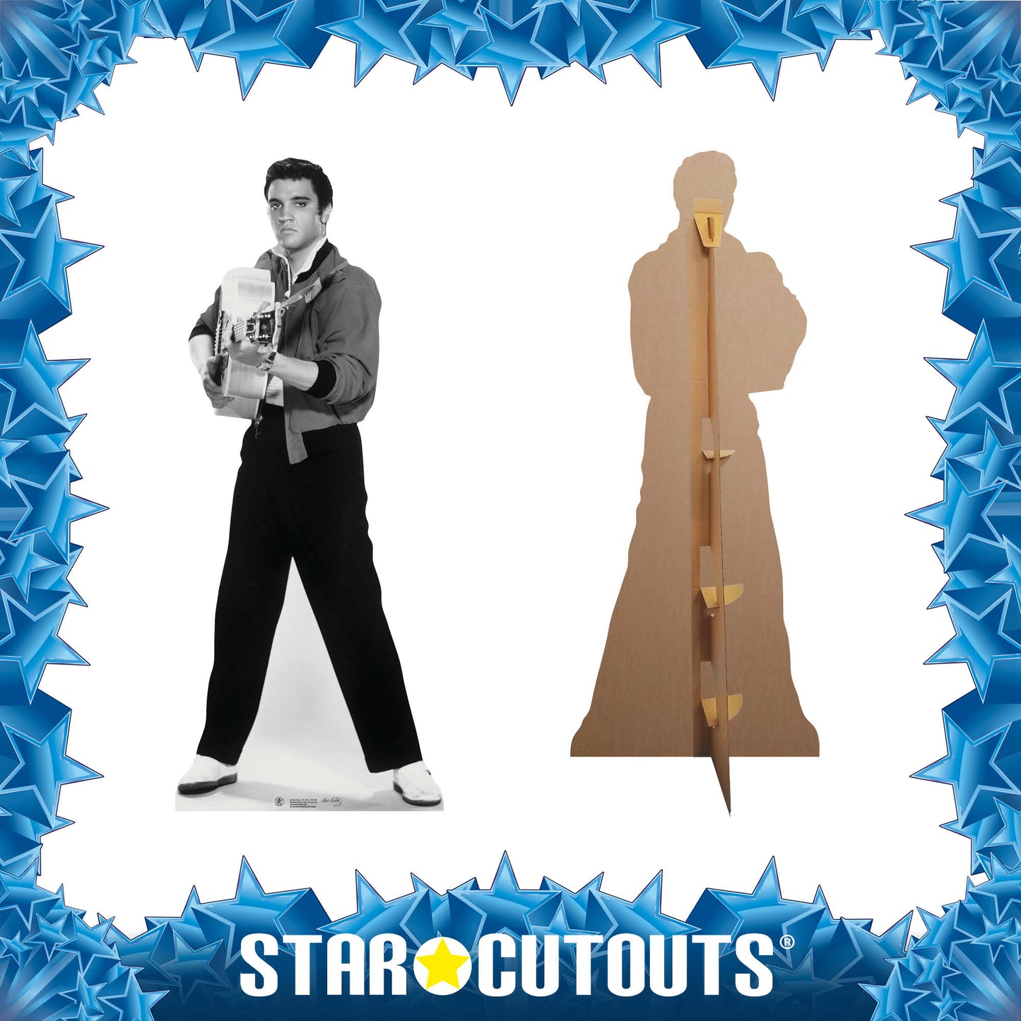SC238 Elvis Shooting with Guitar Cardboard Cut Out Height 180cm