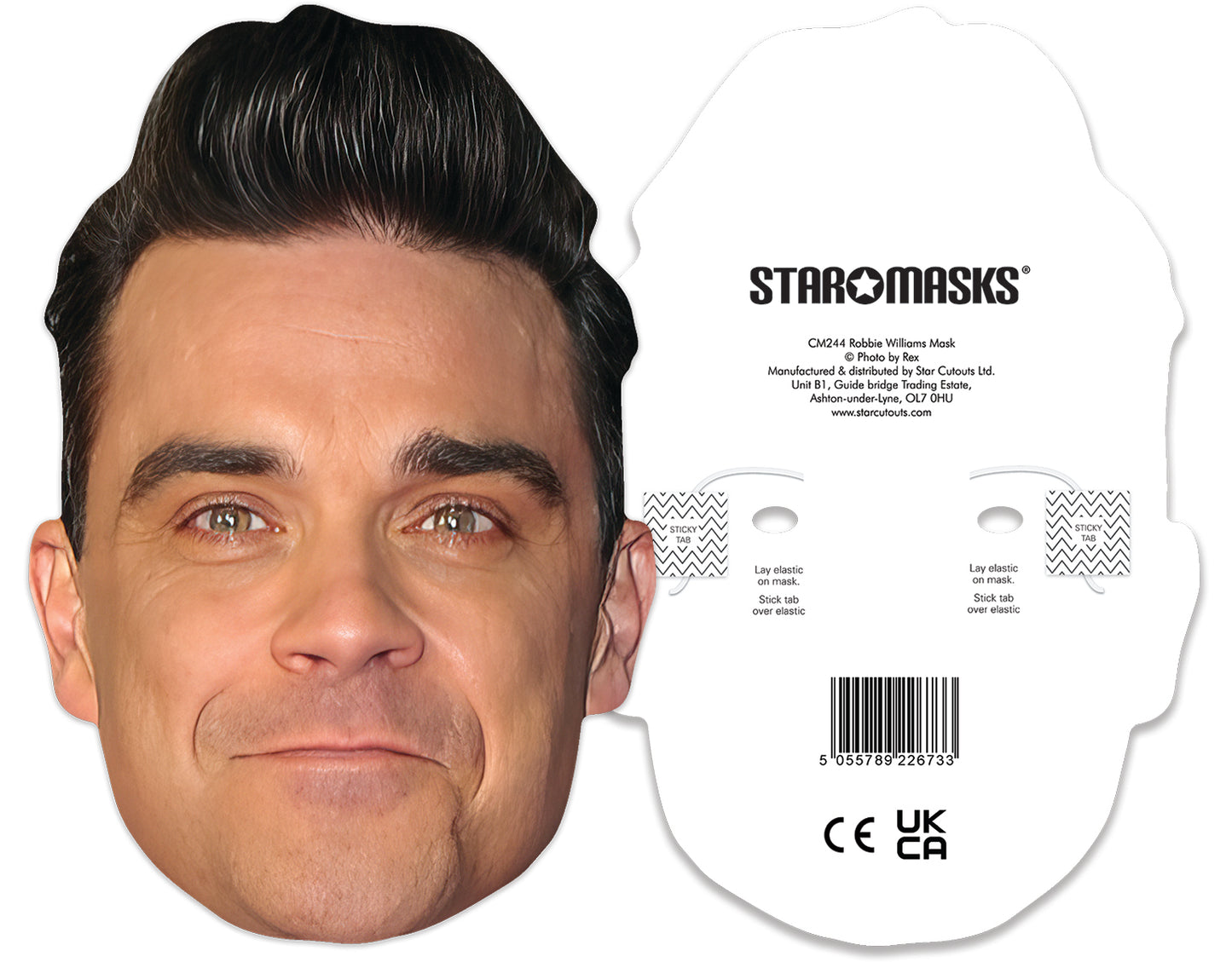 CM244 Robbie Williams Mask CELEBRITY MASKS Single Face Mask