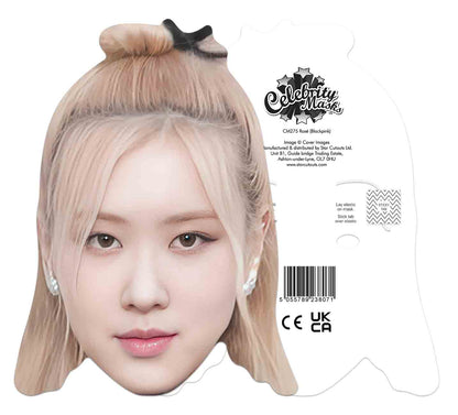 CM275 Rose Black Pink Single Cardboard Face Mask