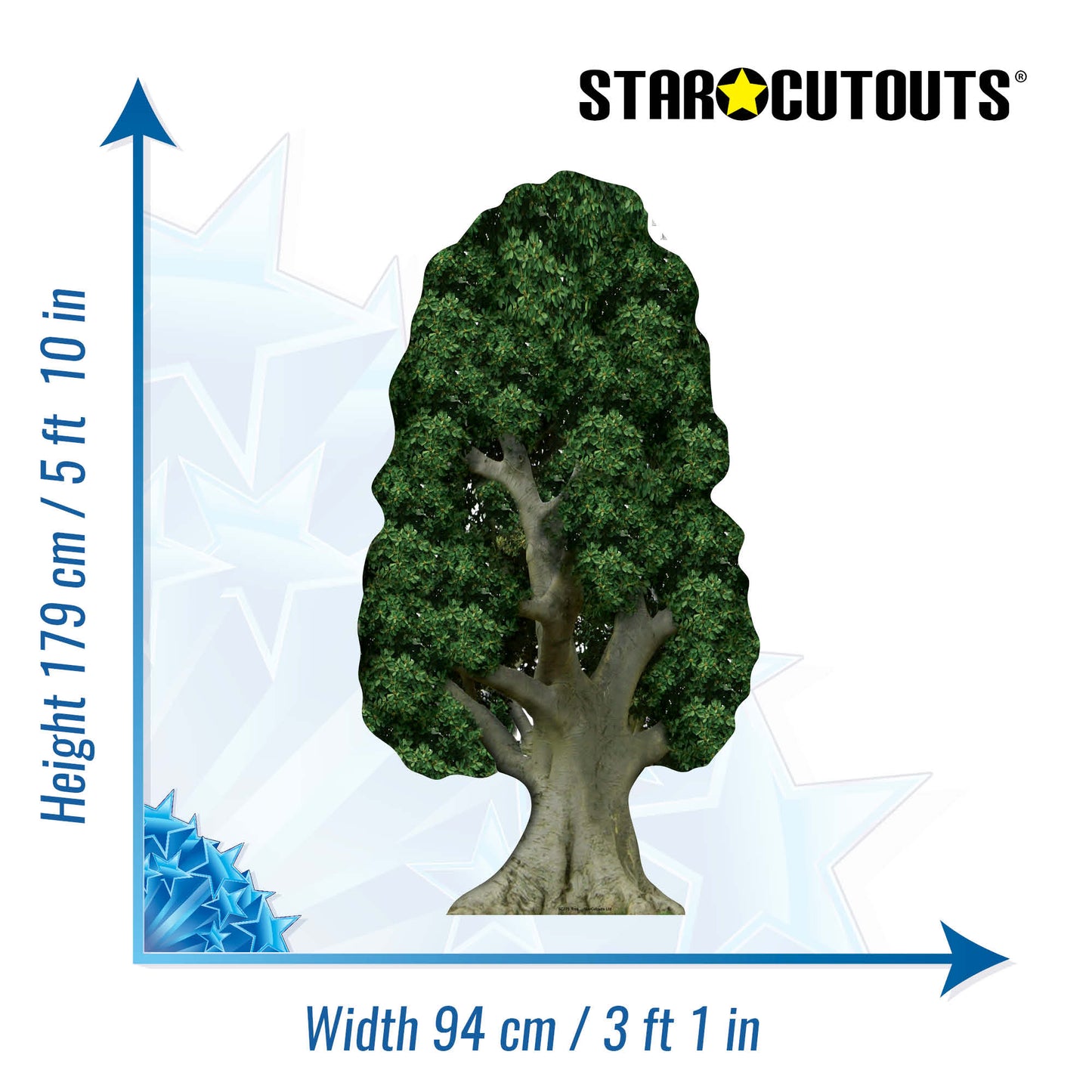 SC275 Tree Cardboard Cut Out Height 179cm