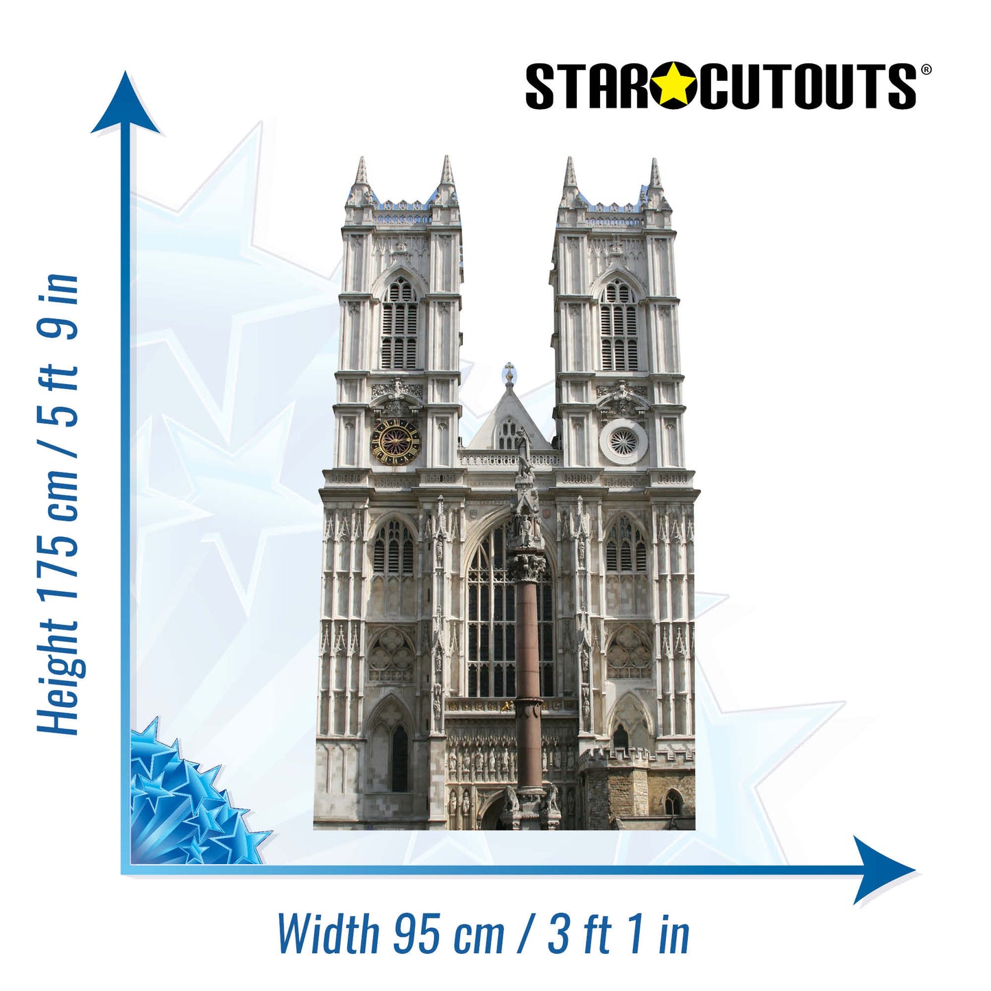 SC316 Westminster Abbey Cardboard Cut Out Height 175cm
