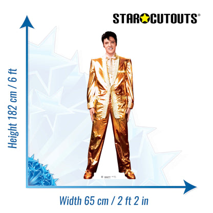 SC318 Elvis Gold  Suit Cardboard Cut Out Height 182cm