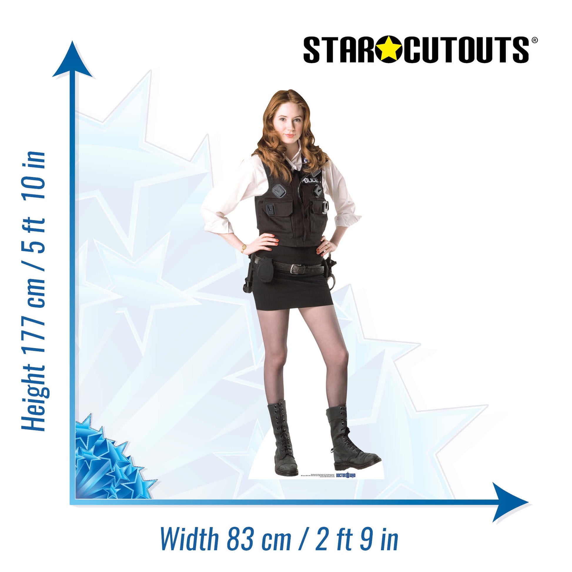 Amy Pond Policewoman Uniform Cardboard Cut Out Height 177cm - Star Cutouts