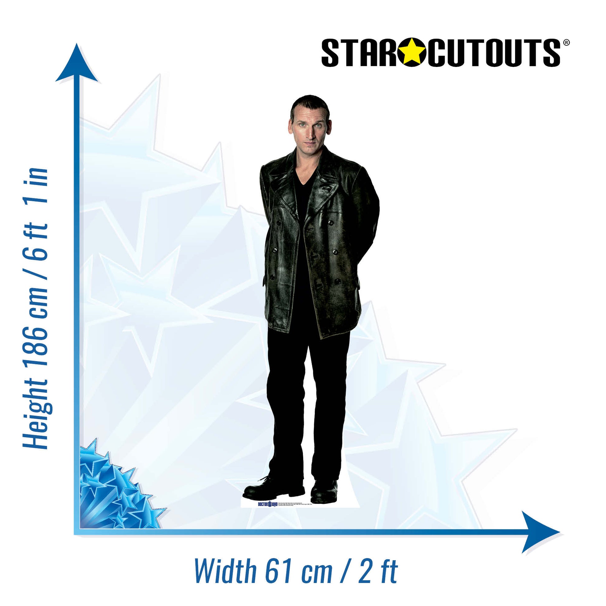 Christopher Eccelston The 9th Doctor Cardboard Cut Out Height 185cm - Star Cutouts