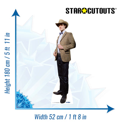 The 11th Doctor Stetson Matt Smith Cardboard Cut Out Height 180cm - Star Cutouts