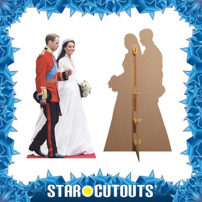 SC339 William and Kate Wedding Cardboard Cut Out Height 182cm