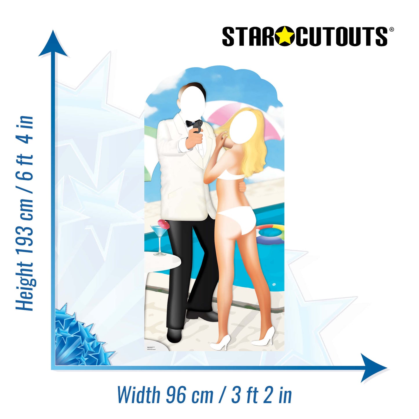 SC358 Secret Agent Stand-In Cardboard Cut Out Height 193cm