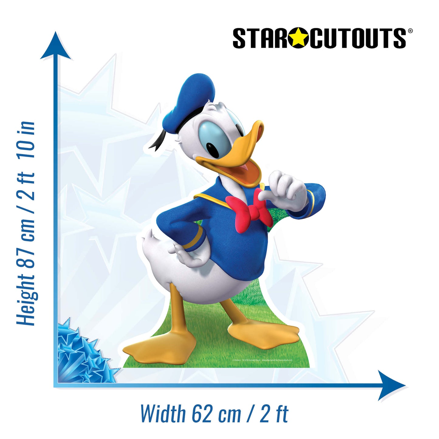 SC378 Donald Duck Cardboard Cut Out Height 87cm